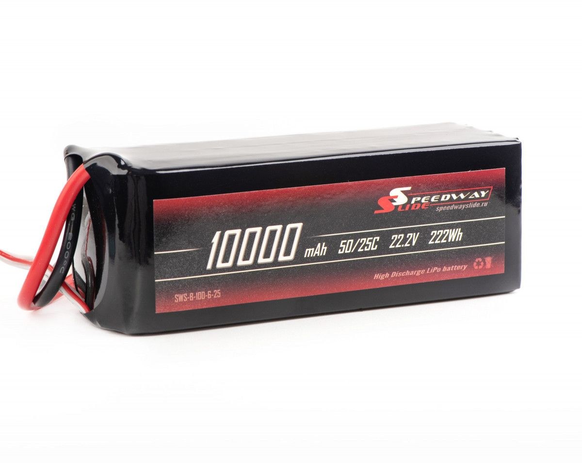 Аккумулятор Speedway Slide Li-Po soft case 6S 22.2v 10000mAh 25C XT90S  SWS-B-100-6-25-XT90S Купить с доставкой